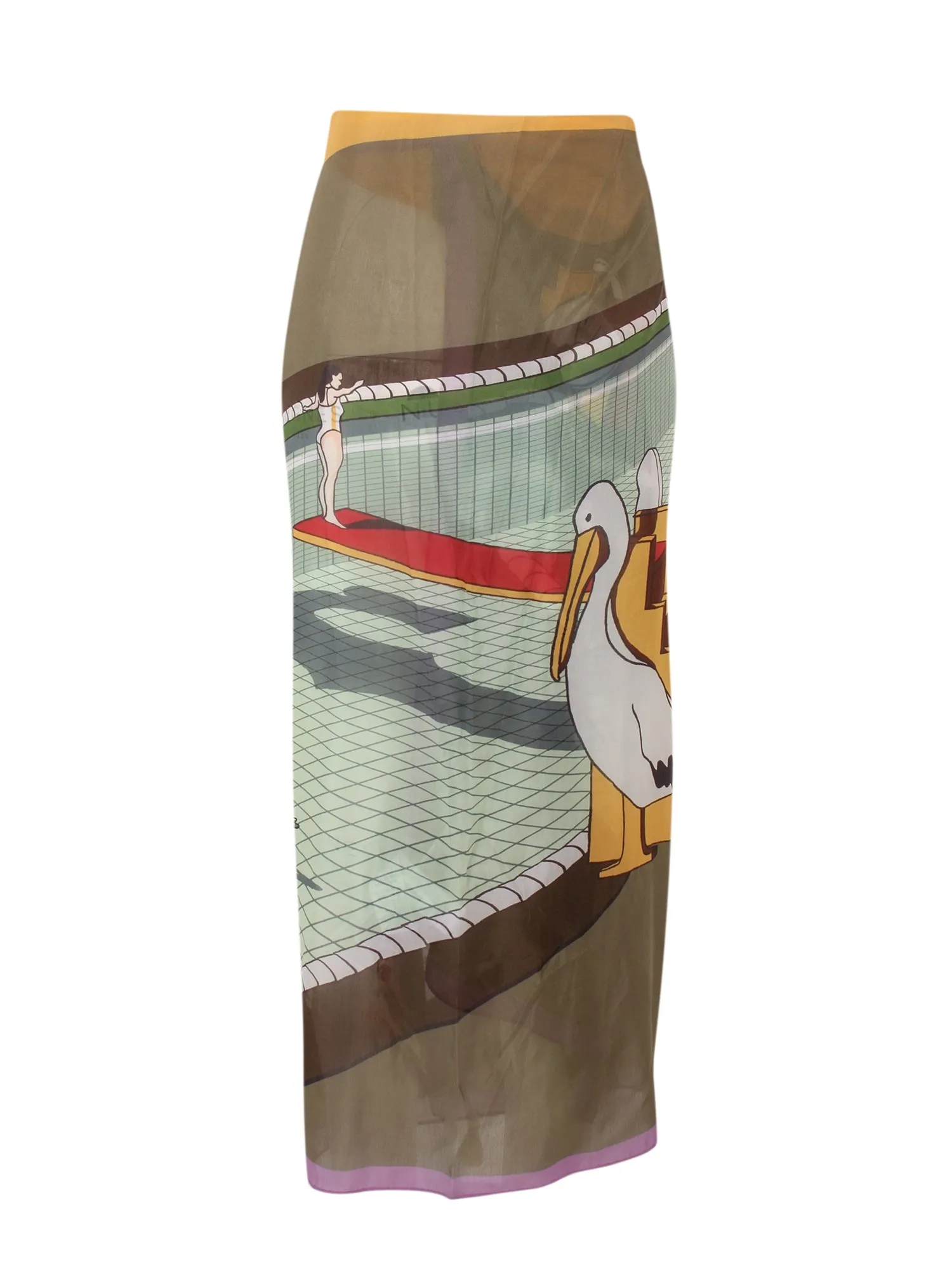 Tory Burch Floral Print Tassel Detailed Beach Skirt