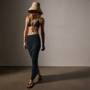 Tubular Rib Pencil Skirt - Magma