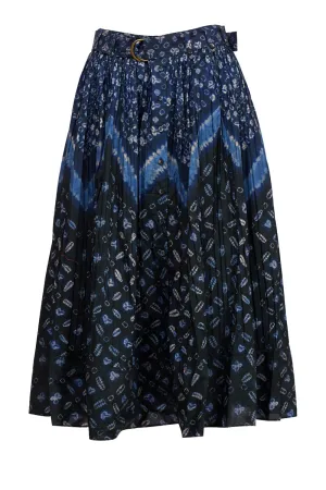 Ulla Johnson Allover Graphic Printed High Waist Skirt