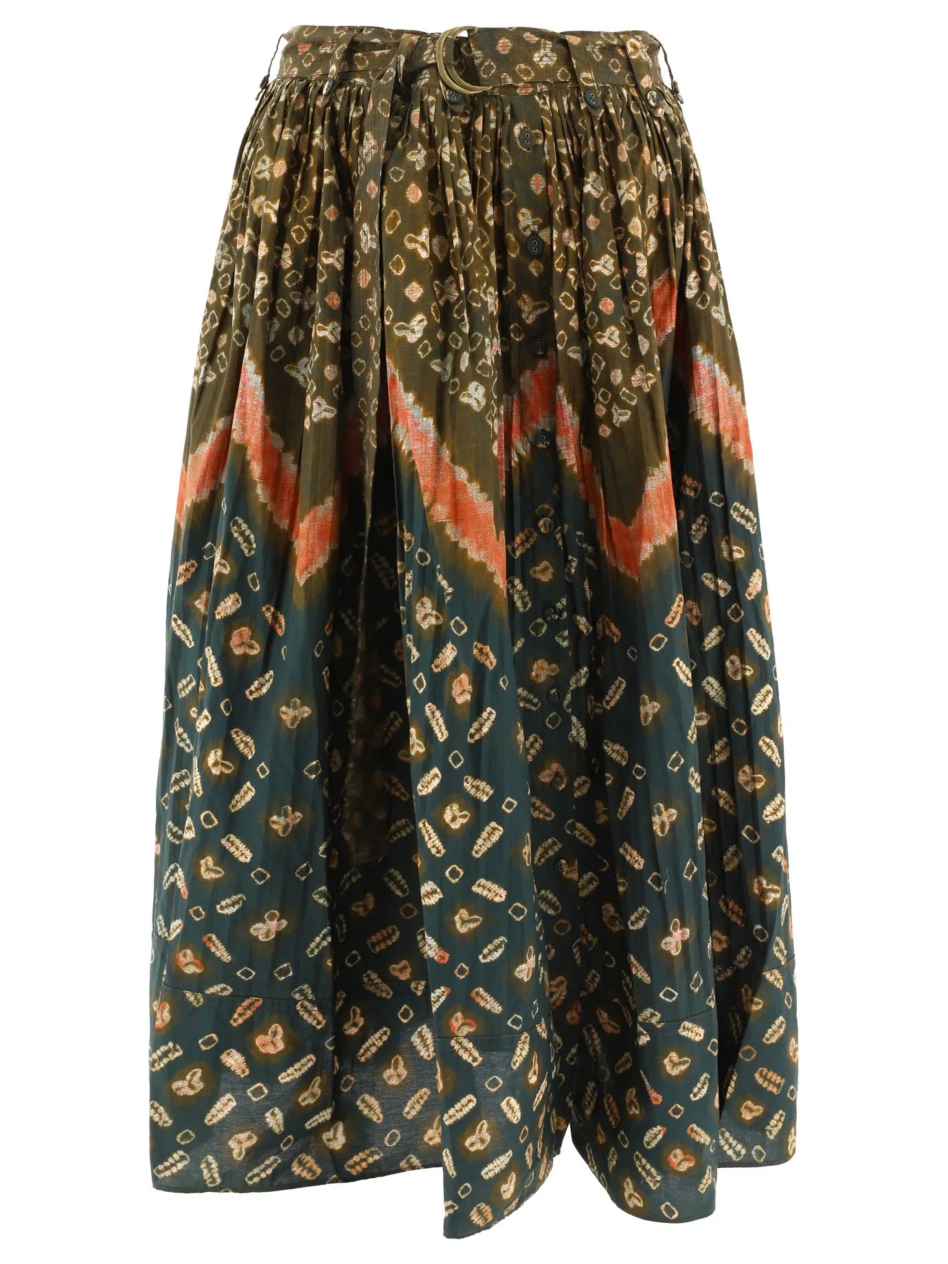 Ulla Johnson Allover Graphic Printed High Waist Skirt